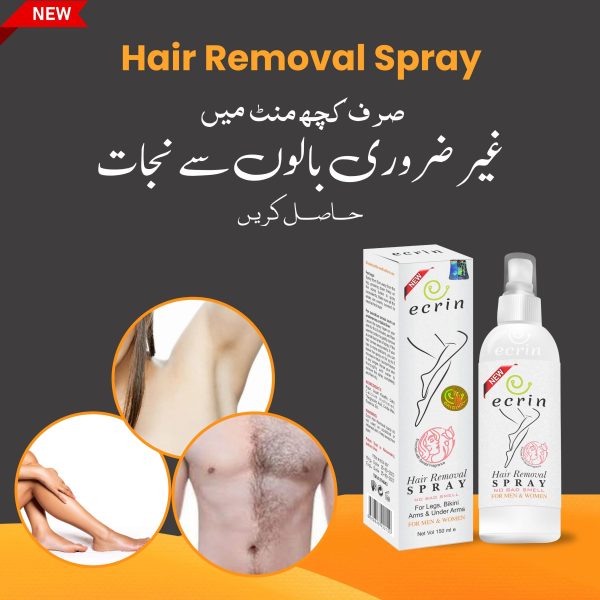 Ecrin Hair Remover Spray - Fast Painless Silky Hair Removal