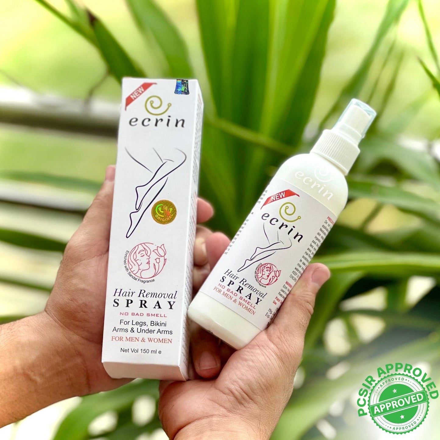Ecrin Hair Remover Spray - Fast Painless Silky Hair Removal